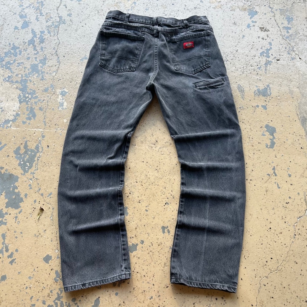 Dickies Mens Relaxed Fit Carpenter Jeans Faded Black Utility Denim 32x32